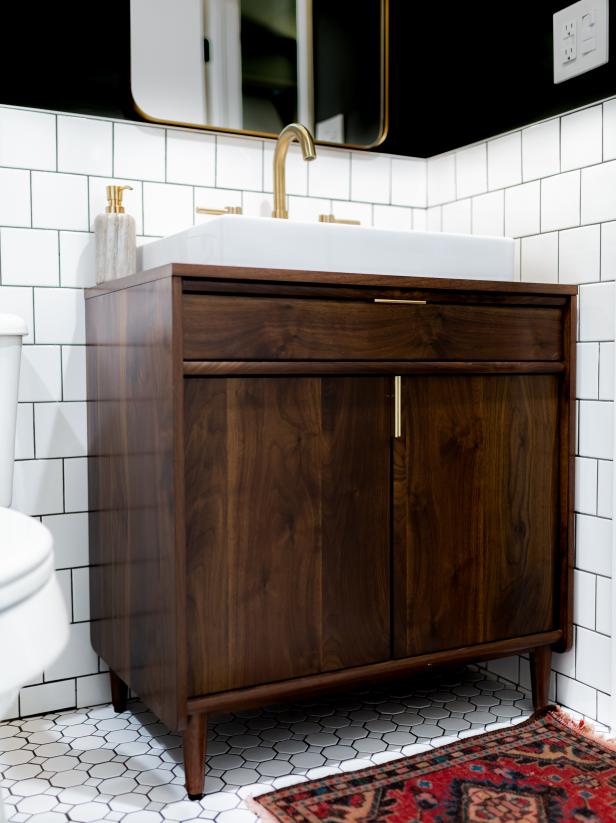 How to Turn a Into a Bathroom Vanity DIY Bathroom Vanity HGTV